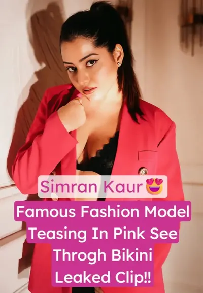 Simran Kaur Sexy Pink Bikini Tease With Horny Moves Video